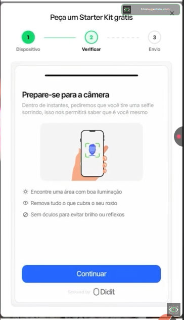 Orientações para tirar a selfie de verificação